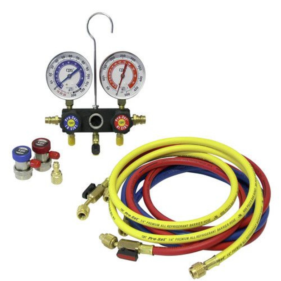 Air Conditioning Equipment * | New Threads Cps Products Ma1234 Pro-Set Dual Manifold Set