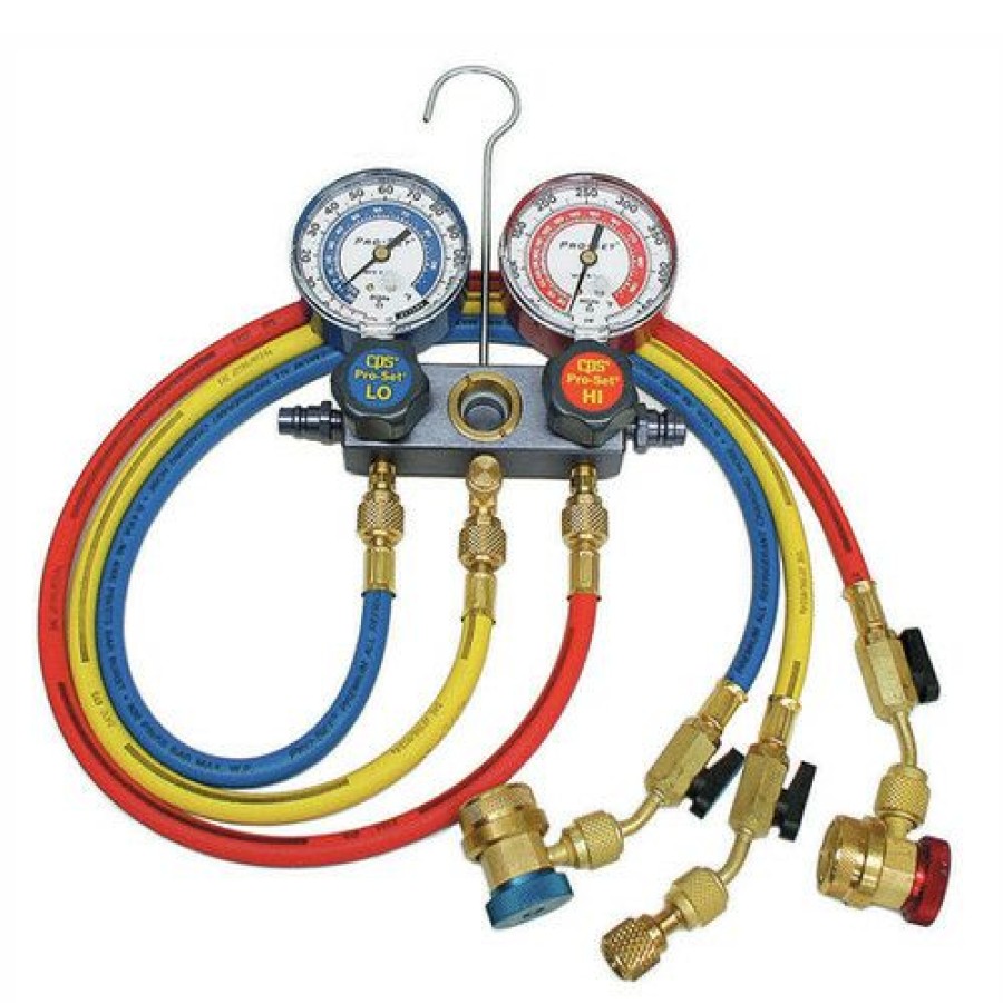 Air Conditioning Equipment * | New Threads Cps Products Ma1234 Pro-Set Dual Manifold Set