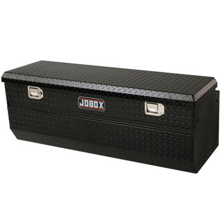 Truck Boxes * | Shop Jobox Pah1424002 Aluminum Extra-Wide Fullsize Chest Black