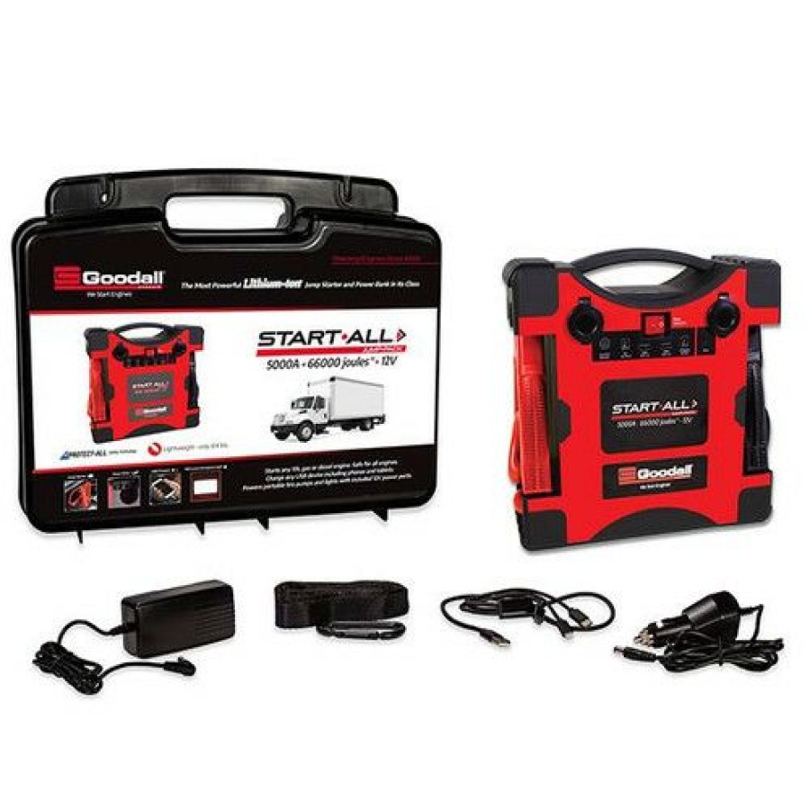 Automotive * | Best Sale Goodall Manufacturing Jp-12-5000T 12V 5000 Amp Start-All Corded Jump Pack