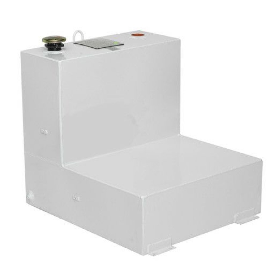 Automotive * | Good Quality Jobox 482000 51 Gallon L-Shaped Steel Liquid Transfer Tank White