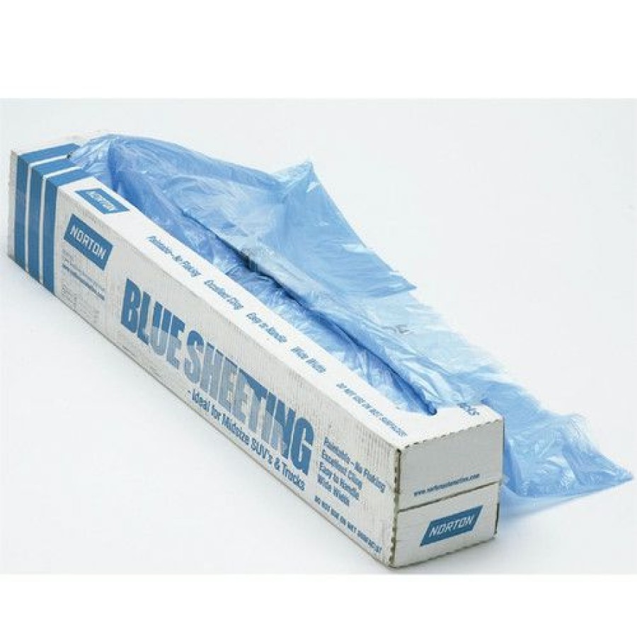 Automotive * | New Threads Norton 3723 20 Ft. X 350 Ft. Paintable Plastic Sheeting Blue