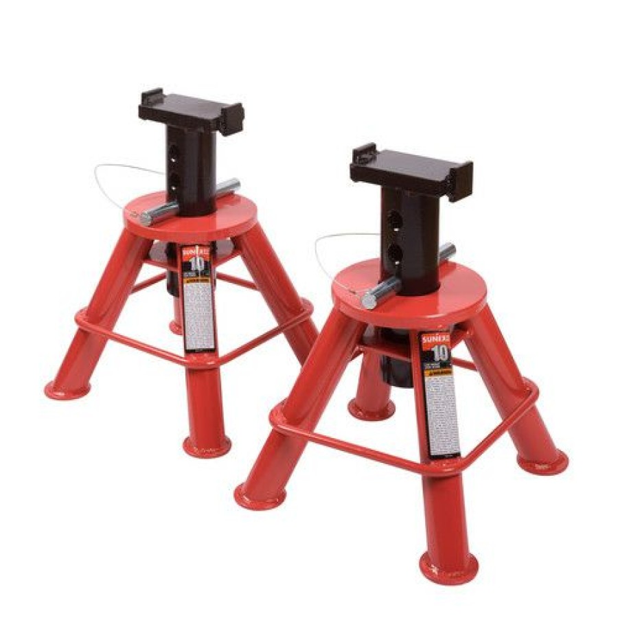 Automotive * | Gift Selection Sunex 1210 10 Ton Low Height Pin Type Jack Stands (Pair)