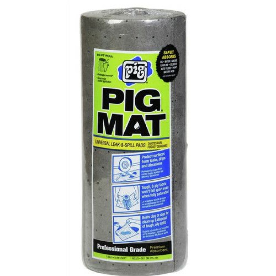 Automotive * | Featured New Pig 25201 15 In. X 50 Ft. Universal Light-Weight Absorbent Pig Mat Roll