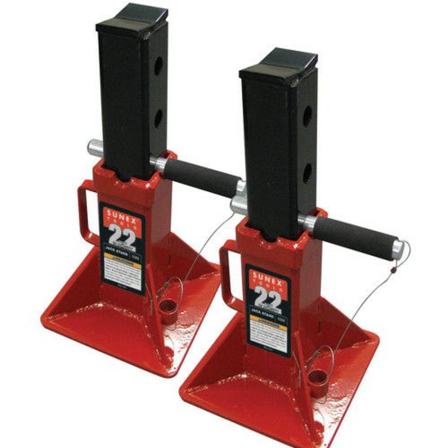 Automotive * | Cut Price Sunex 1522 22 Ton Pin Type Jack Stands (Pair)