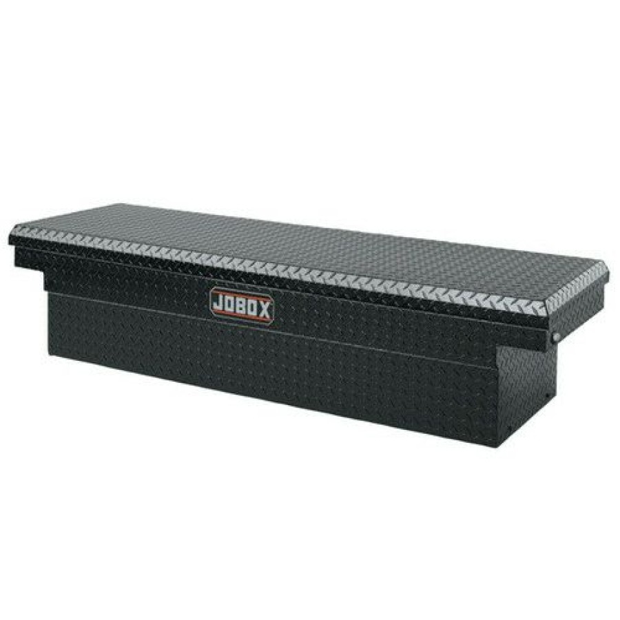 Truck Boxes * | New Threads Jobox Pac1587002 Aluminum Single Lid Compact Crossover Truck Box (Black)