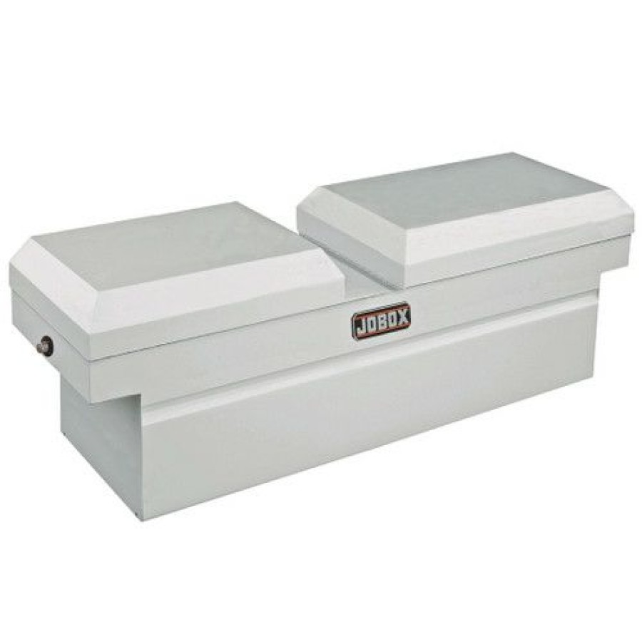 Truck Boxes * | Cut Price Jobox Jsc1464980 Steel Gull Wing Lid Deep Full-Size Crossover Truck Box (White)