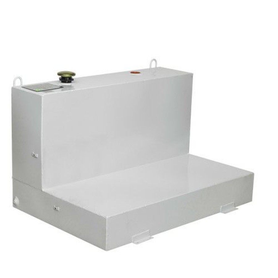 Automotive * | New Threads Jobox 487000 86 Gallon Low-Profile L-Shaped Steel Liquid Transfer Tank White