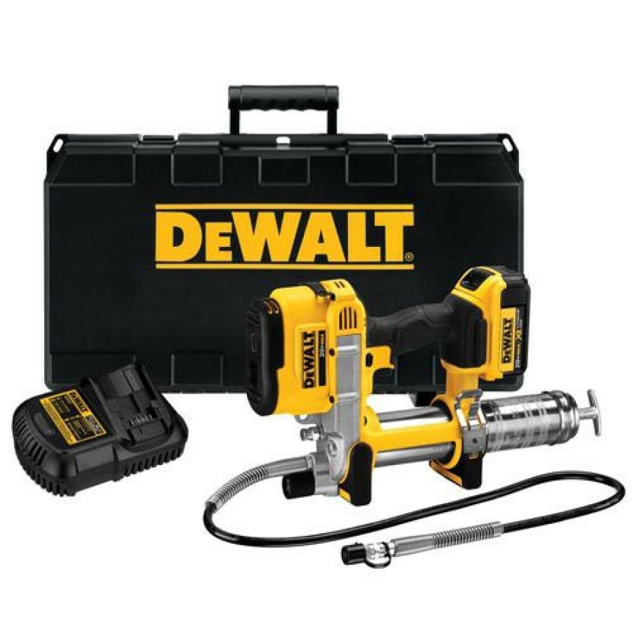 Equipment * | Shop Dewalt Dcgg571M1 20V Max Cordless Lithium-Ion Grease Gun (4 Ah)