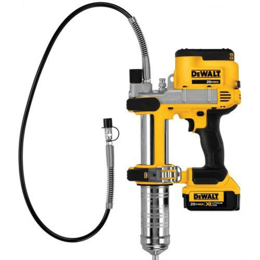 Equipment * | Shop Dewalt Dcgg571M1 20V Max Cordless Lithium-Ion Grease Gun (4 Ah)