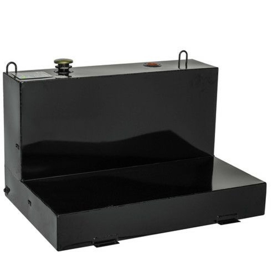 Automotive * | Gift Selection Jobox 488002 76 Gallon Low-Profile L-Shaped Steel Liquid Transfer Tank Black