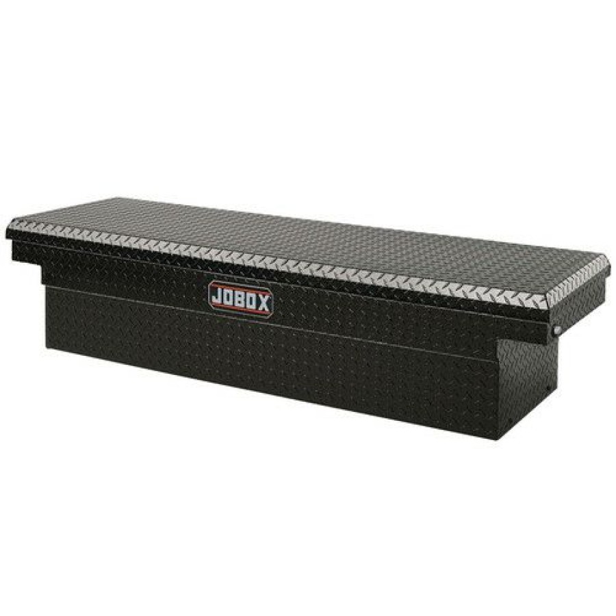 Truck Boxes * | Bargain Sale Jobox Pac1585002 Aluminum Single Lid Super Deep Full-Size Crossover Truck Box (Black)