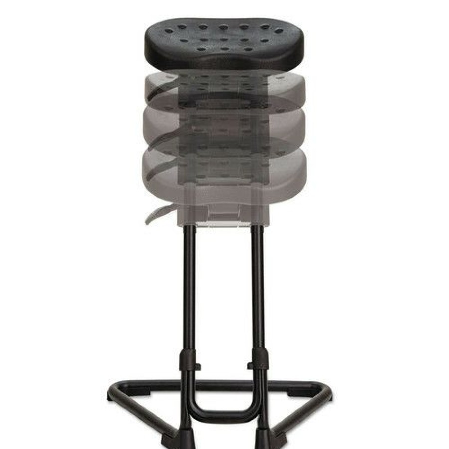 Equipment * | Featured Alera Aless600 Ss Series Sit/Stand Adjustable Stool (Black)