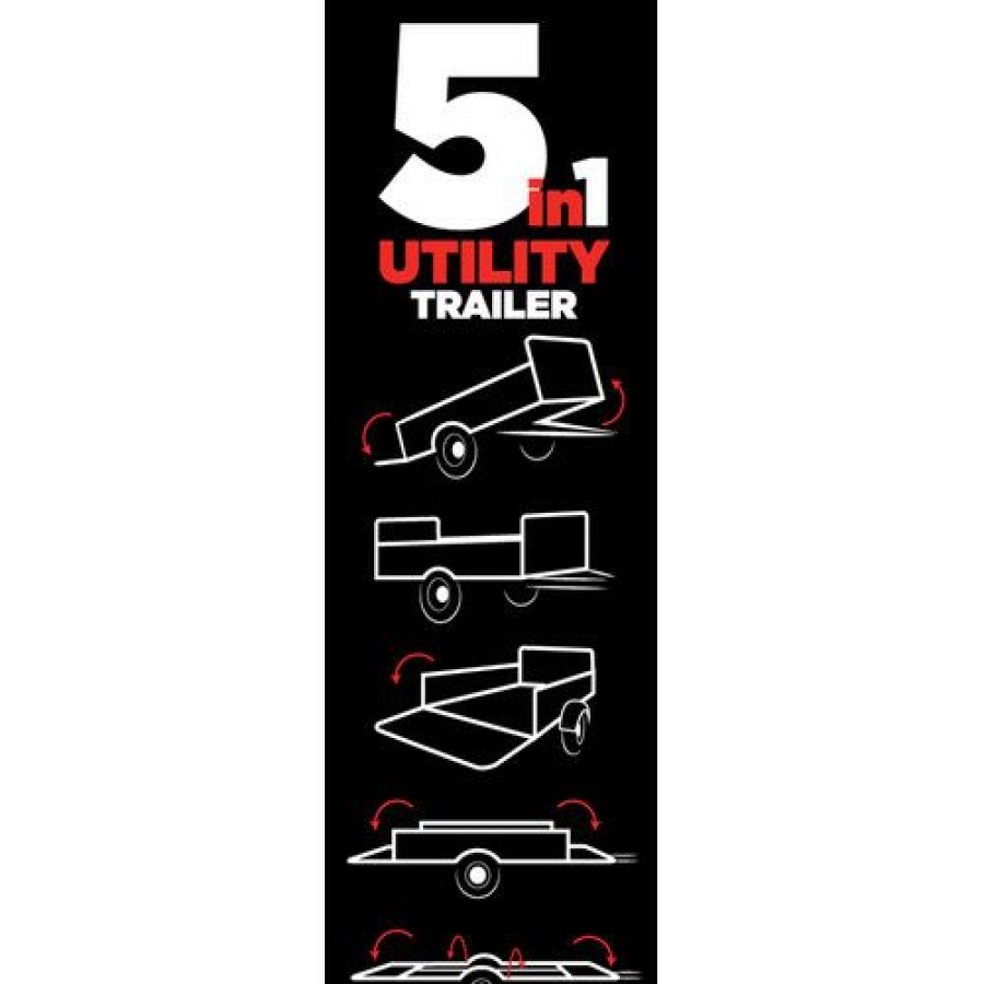 Automotive * | Best Sale Detail K2 Mmt5X7 5 Ft. X 7 Ft. Multi Purpose Utility Trailer (Black Powder-Coated)