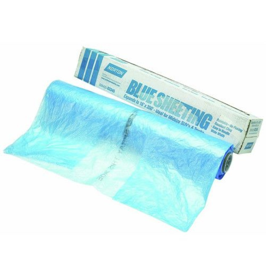 Automotive * | Best Sellers Norton 3345 16 Ft.X 350 Ft. Paintable Plastic Sheeting Blue