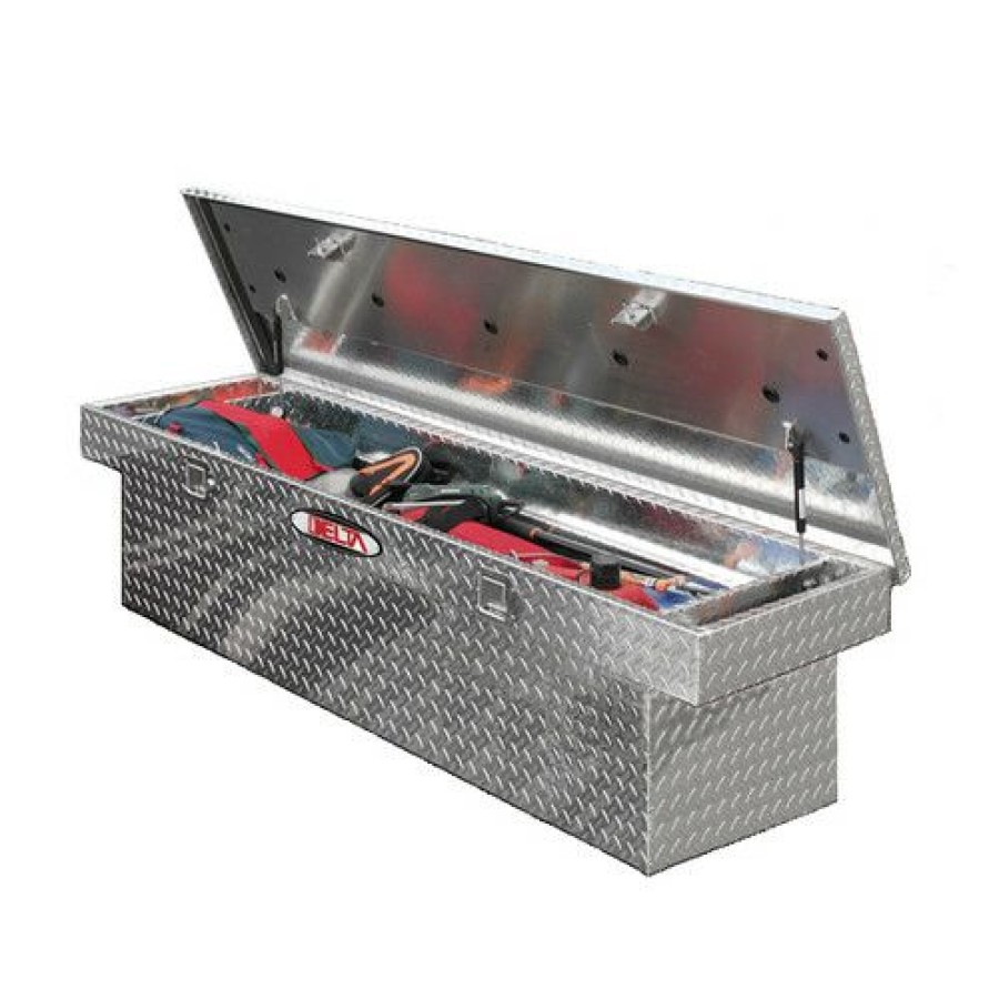 Truck Boxes * | Top Selling Delta 1-301000 Aluminum Single Lid Deep Full-Size Crossover Truck Box (Bright)