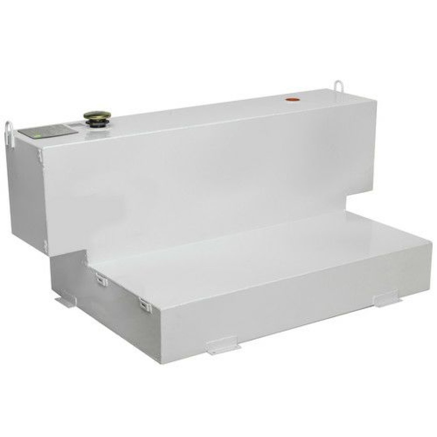 Automotive * | Discount Store Jobox 498000 98 Gallon Short-Bed L-Shaped Steel Liquid Transfer Tank White