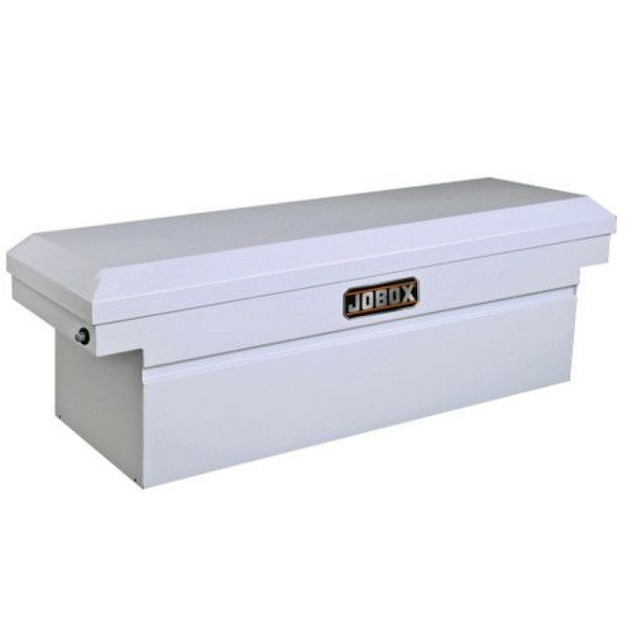 Truck Boxes * | Top Selling Jobox Jsc1397980 Steel Single Lid Compact Crossover Truck Box (White)